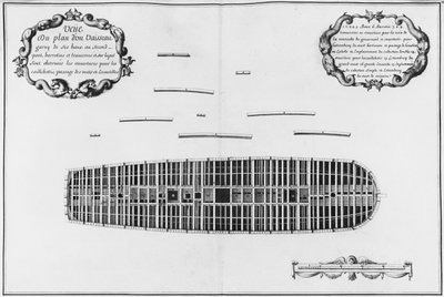 Piano del secondo ponte di una nave, illustrazione dall